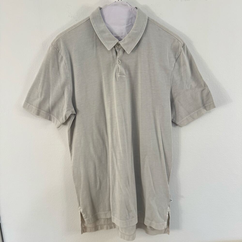 James Perse Supima Cotton Polo Size 1 Seafoam Green / Gray Short Sleeve Shirt